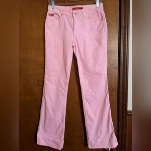 Vintage Y2K 2000s South Pole bubblegum pink corduroy flare pants jeans sz 7